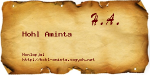Hohl Aminta névjegykártya